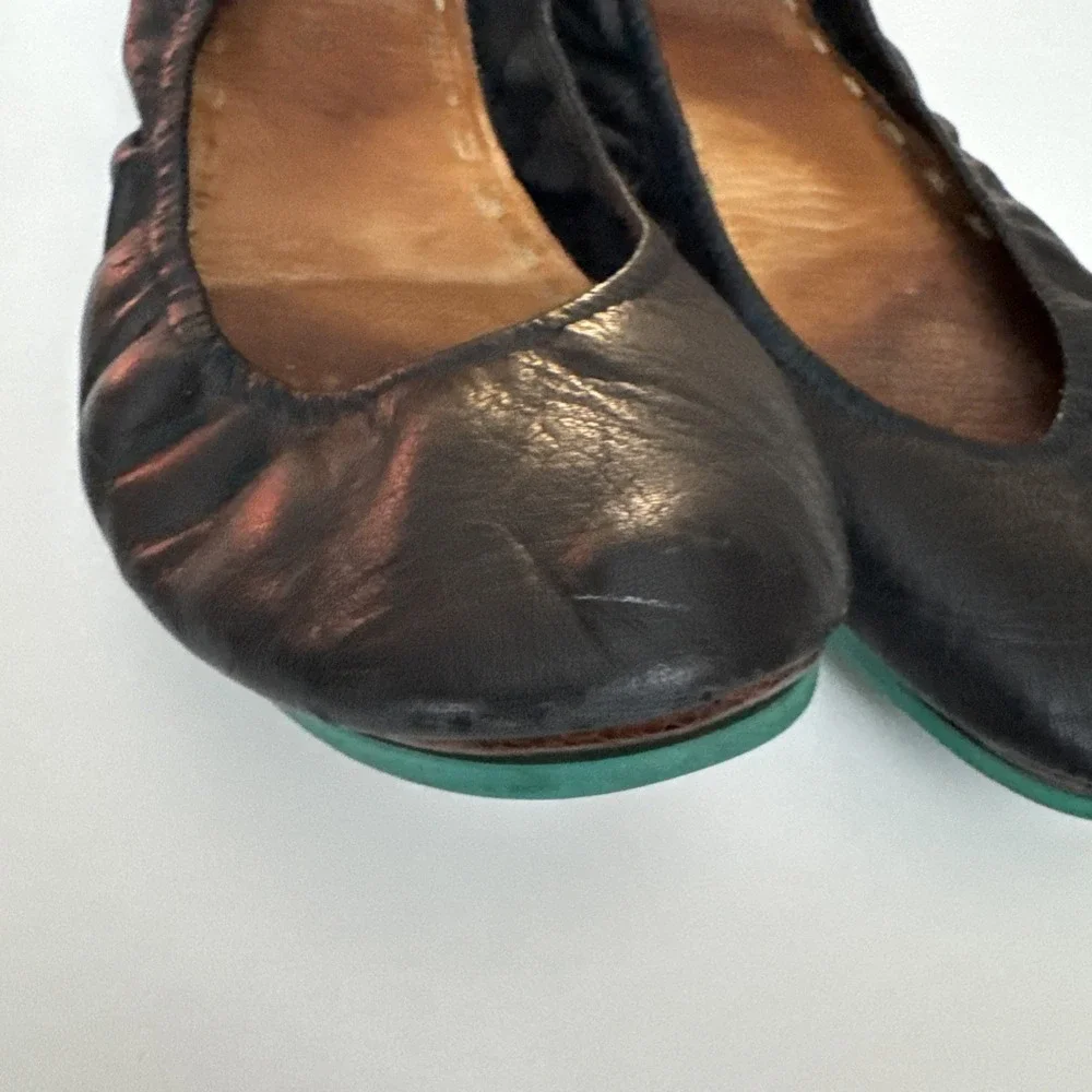 Tieks By Gavrieli Black Leather Ballet Flats Shoes Slip On Women's Size 9 US - Picture 2 of 12